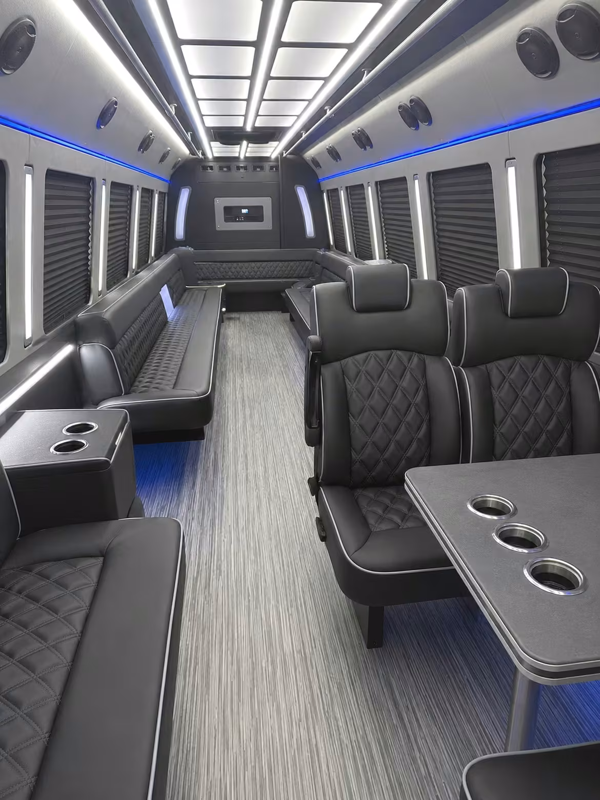 20 passenger party bus interior