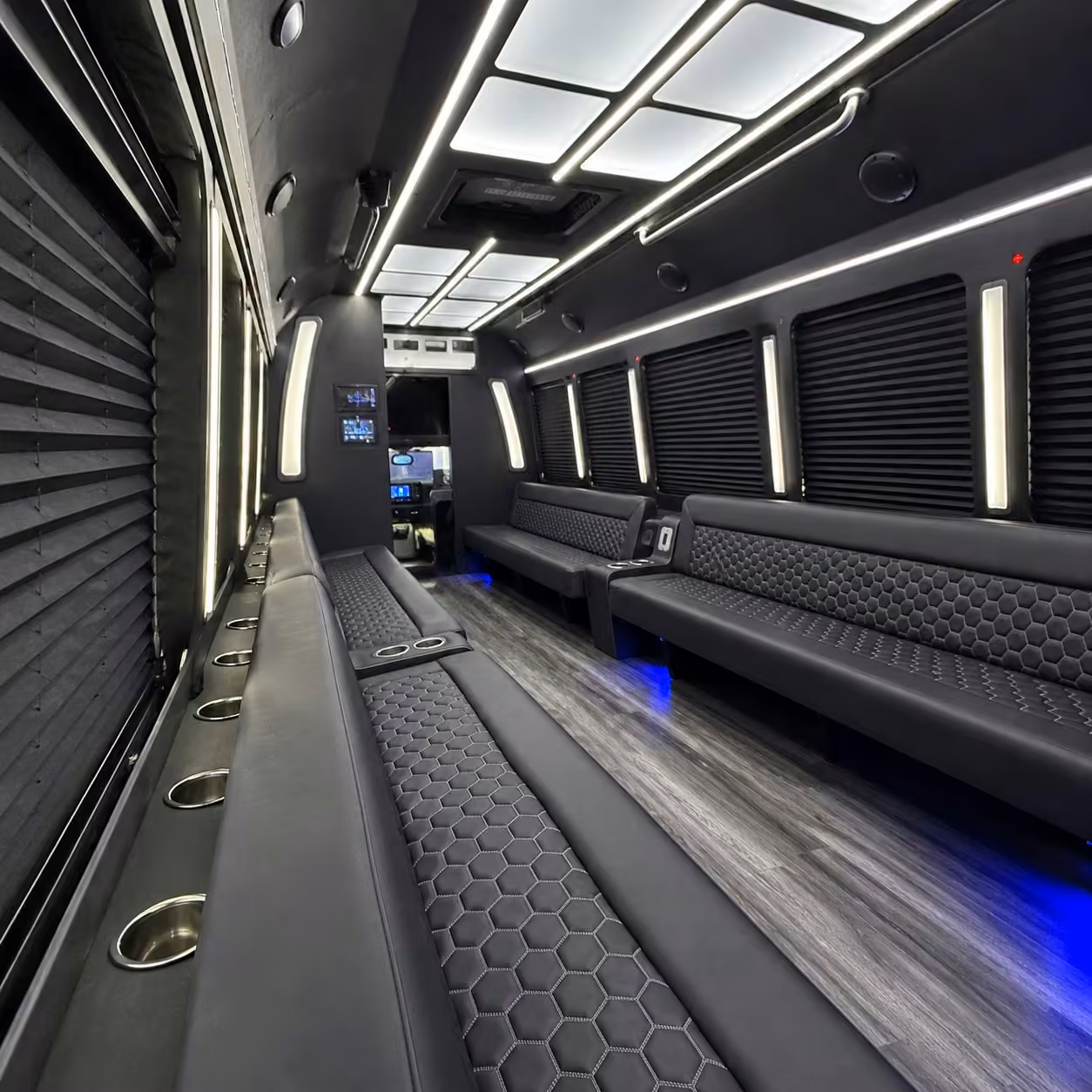 30 passenger party bus interior