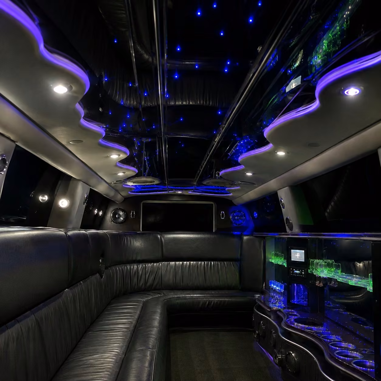 escalade limo interior